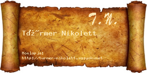 Türmer Nikolett névjegykártya