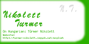 nikolett turmer business card